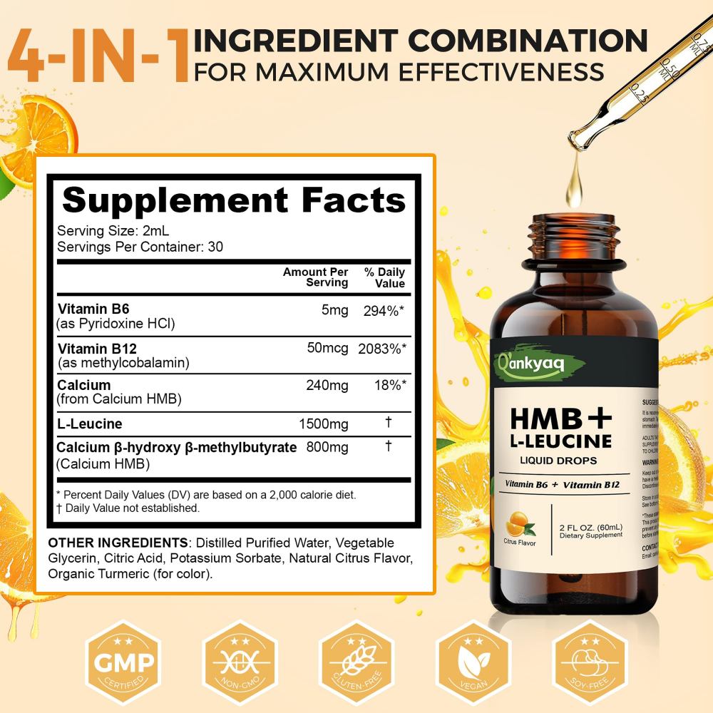 q'ankyaq HMB and leucine drops with printed doses — HMB and L Leucine Supplements liquid drops7 1 — q'ankyaq