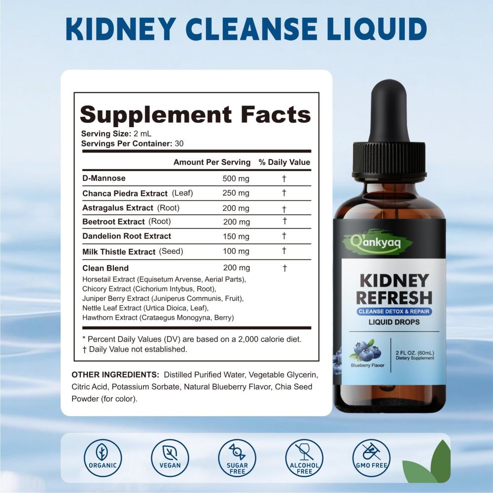 Kidney Support Liquid Drops — supplement facts panel