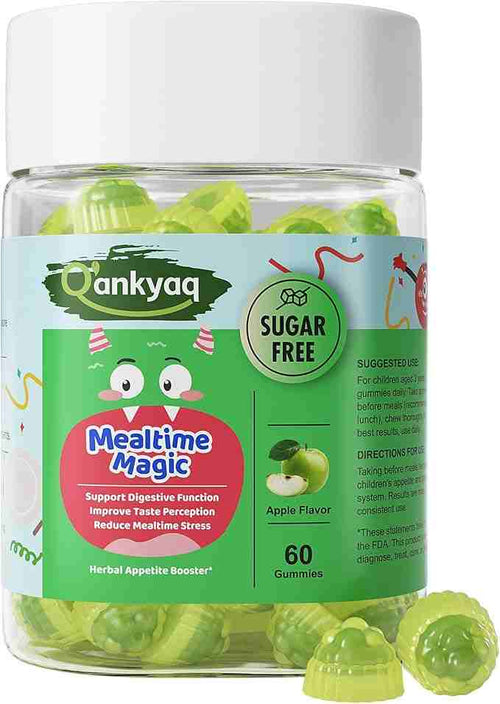 q'ankyaq appetite gummies panel for kids, label read first — appetite booster — q'ankyaq