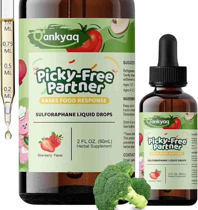 q'ankyaq sulforaphane drops, cold-mix enzyme label — broccoli sprouts — q'ankyaq