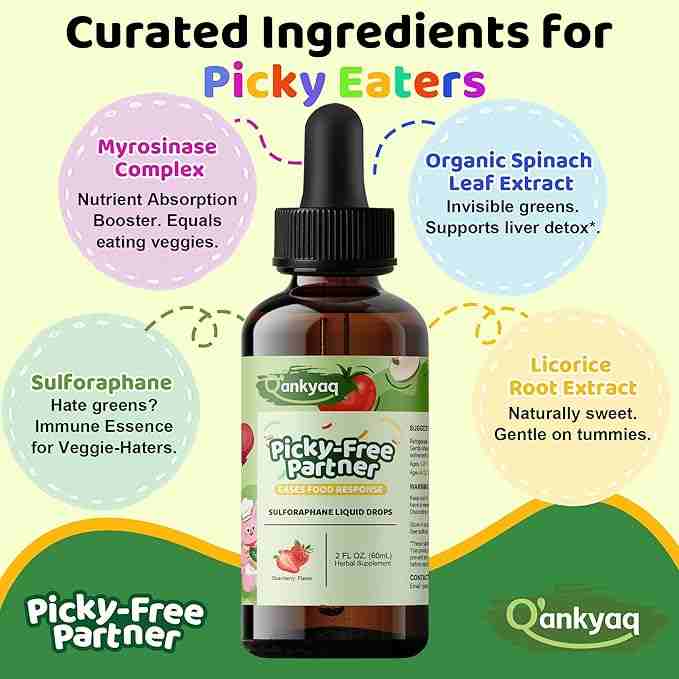 q'ankyaq sulforaphane drops, cold-mix enzyme label — sulforaphane supplement — q'ankyaq